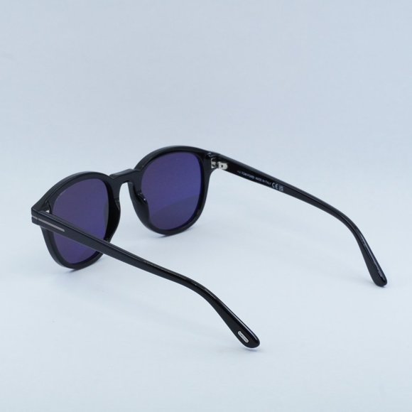 Tom Ford Jameson FT0752-N 01A Sunglasses Black Round Frame, Smoke Lenses - Picture 5 of 11